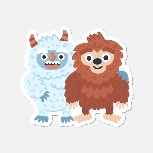 Yeti And Bigfoot Sticker