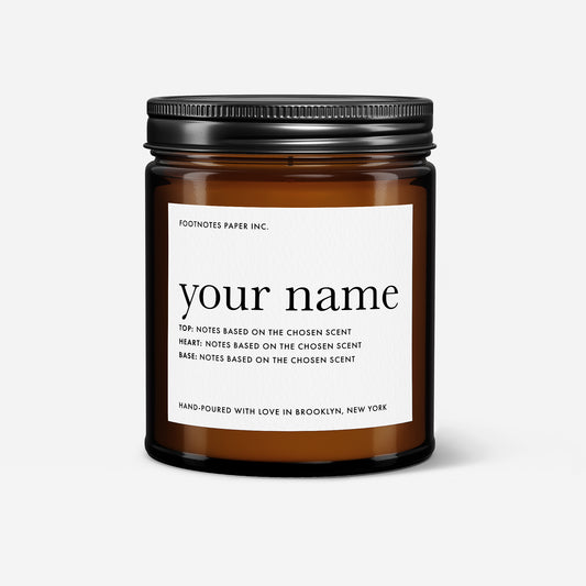 Personalized Candle