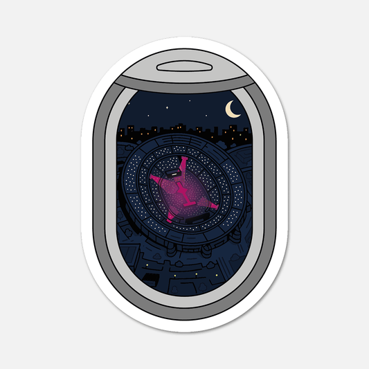 Airplane Window Concert Travel Sticker - Footnotes Paper