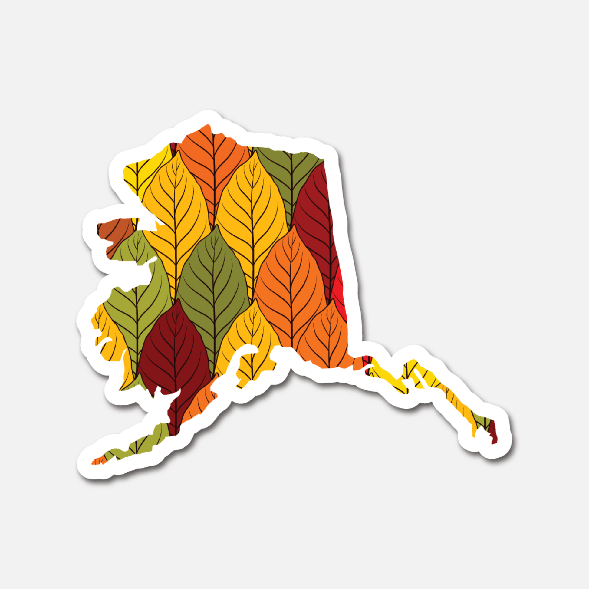 Alaska Autumn Leaves – State Sticker - Footnotes Paper