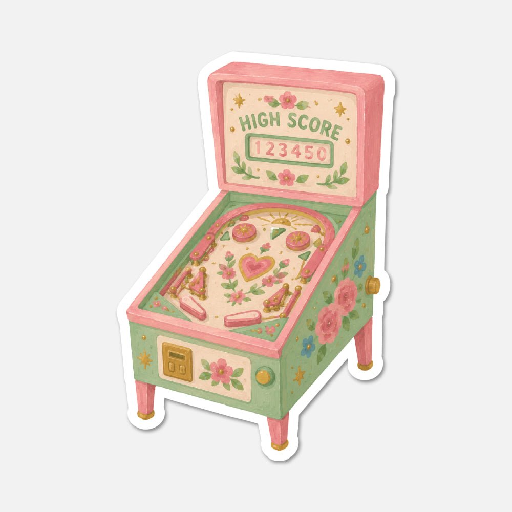 Antique Pinball Machine - Vintage Sticker - Footnotes Paper