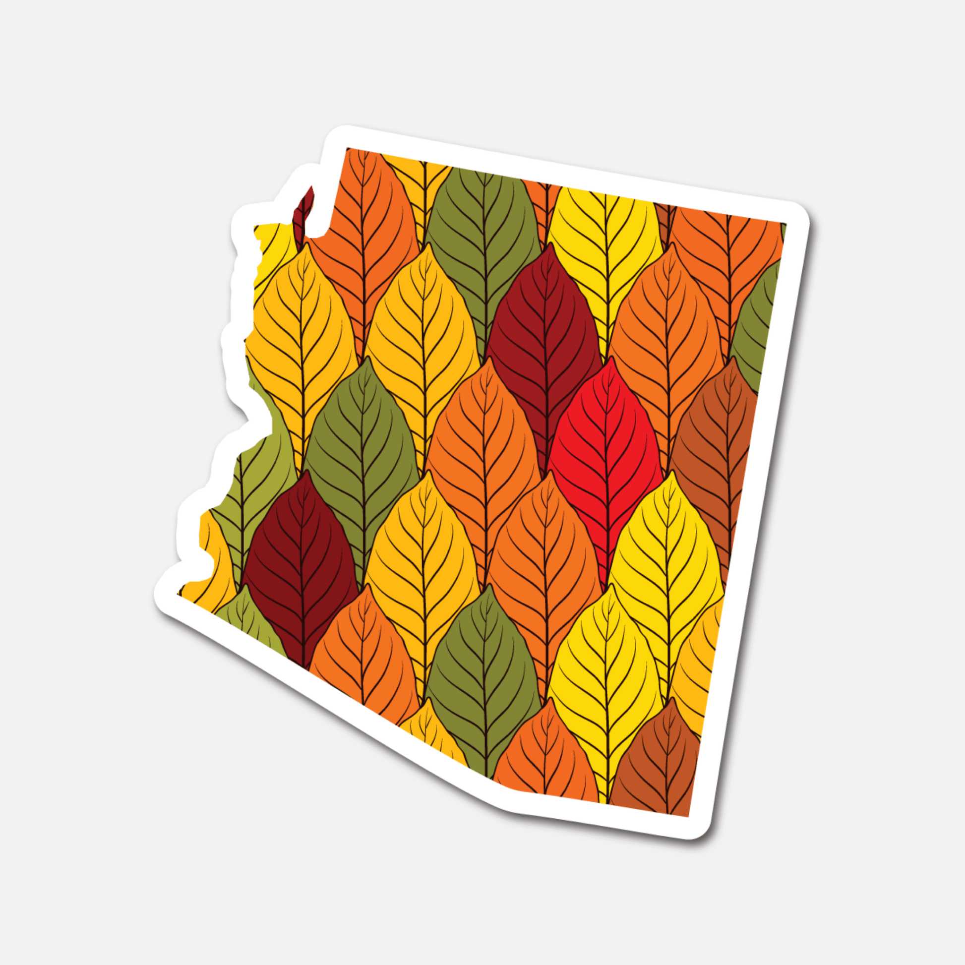 Arizona Autumn Leaves – State Sticker - Footnotes Paper