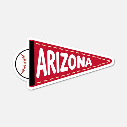 Arizona Baseball Pennant - Sports Sticker - Footnotes Paper