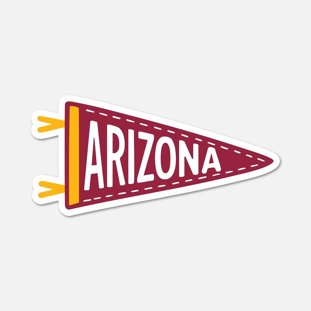 Arizona Football Pennant Sticker - Footnotes Paper