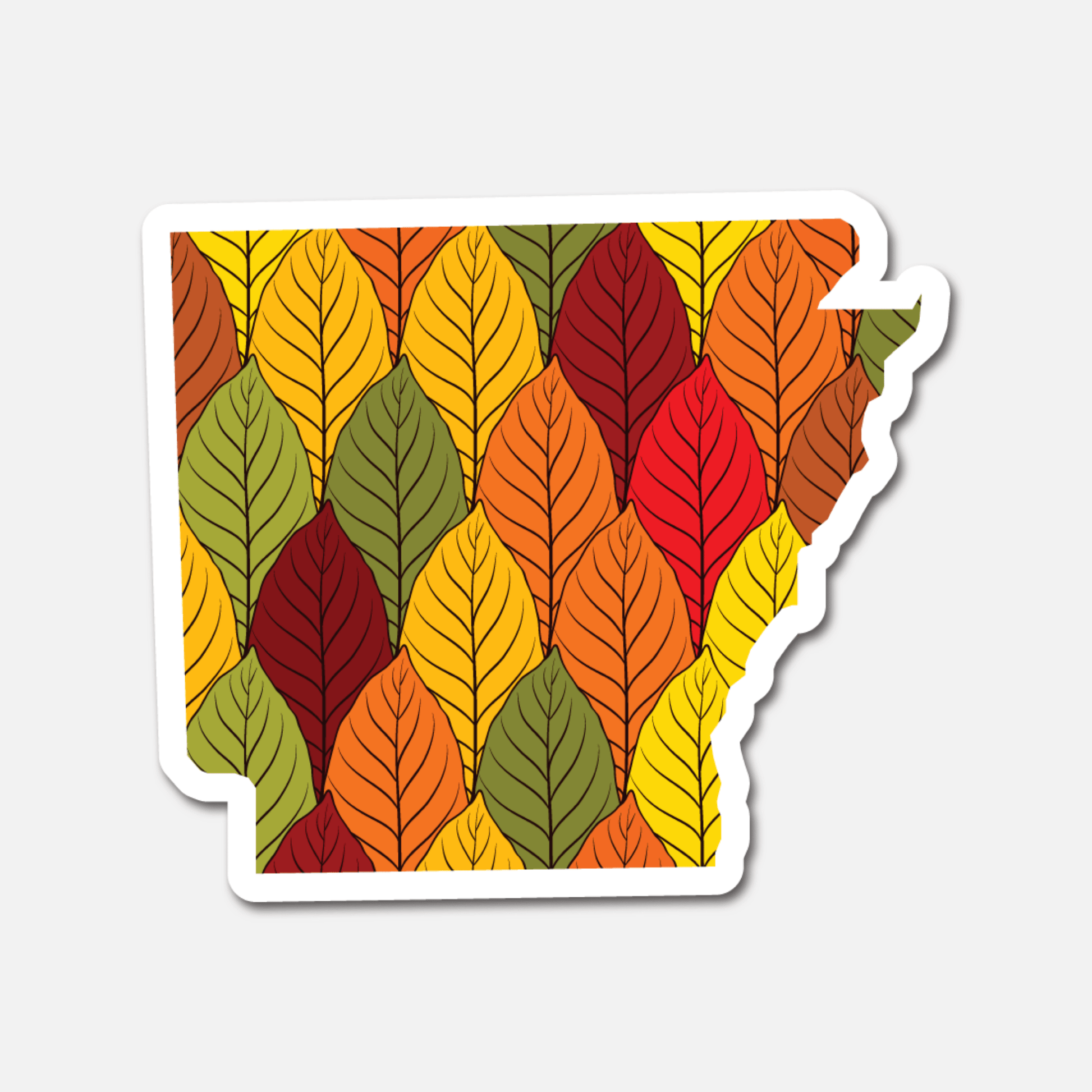Arkansas Autumn Leaves – State Sticker - Footnotes Paper