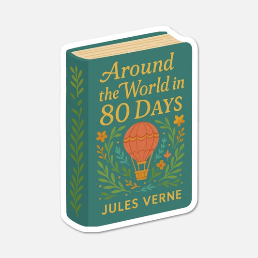 Around The World In 80 Days by Jules Verne - Book Sticker - Footnotes Paper