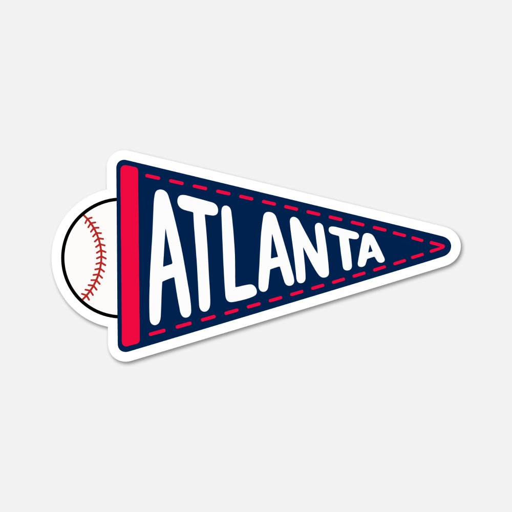 Atlanta Baseball Pennant - Sports Sticker - Footnotes Paper