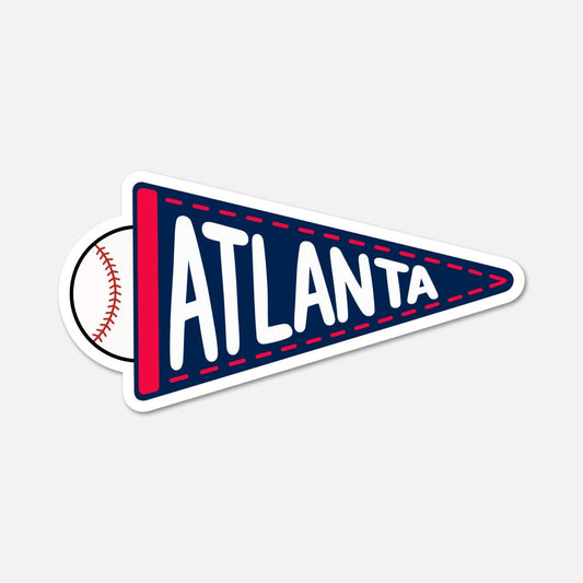 Atlanta Baseball Pennant - Sports Sticker - Footnotes Paper