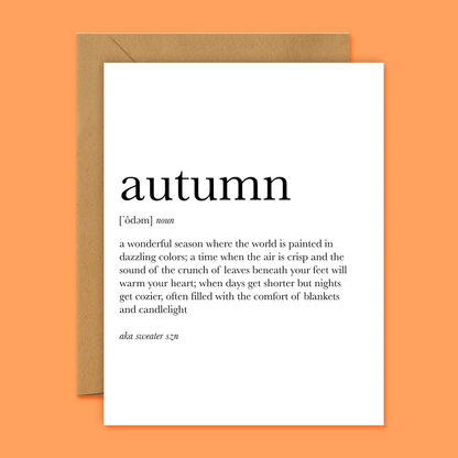 Autumn Definition - Footnotes Paper