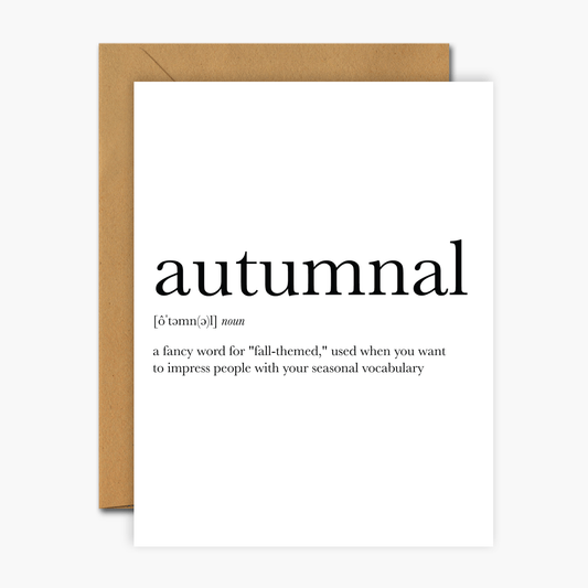 Autumnal Definition - Footnotes Paper