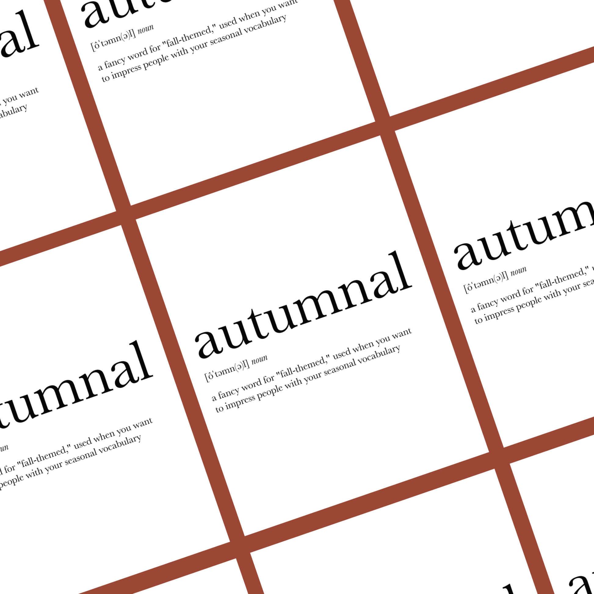 Autumnal Definition - Footnotes Paper