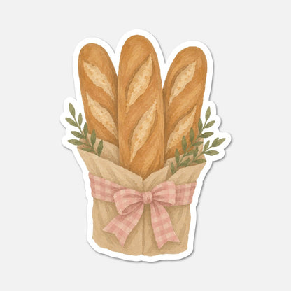 Baguettes In Paper Bag - Food Sticker - Footnotes Paper