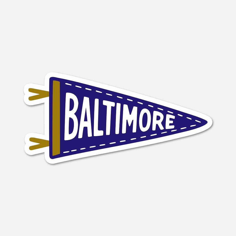 Baltimore Football Pennant Sticker - Footnotes Paper
