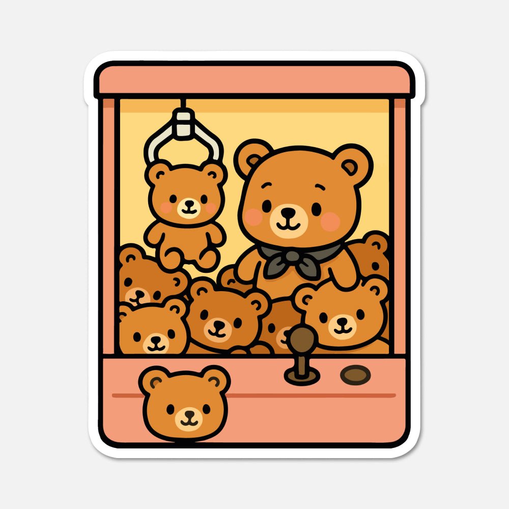 Benedict Bear Claw Machine - Animal Sticker - Footnotes Paper