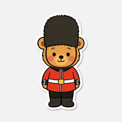 Benedict Bear King's Guard - Animal Sticker - Footnotes Paper