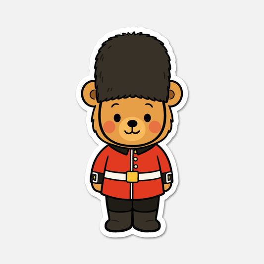 Benedict Bear King's Guard - Animal Sticker - Footnotes Paper
