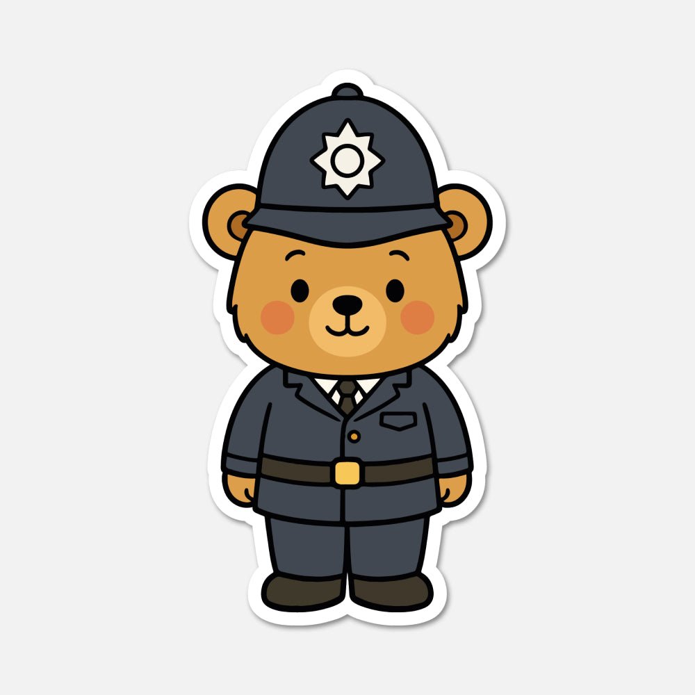 Benedict Bear Policeman - Animal Sticker - Footnotes Paper