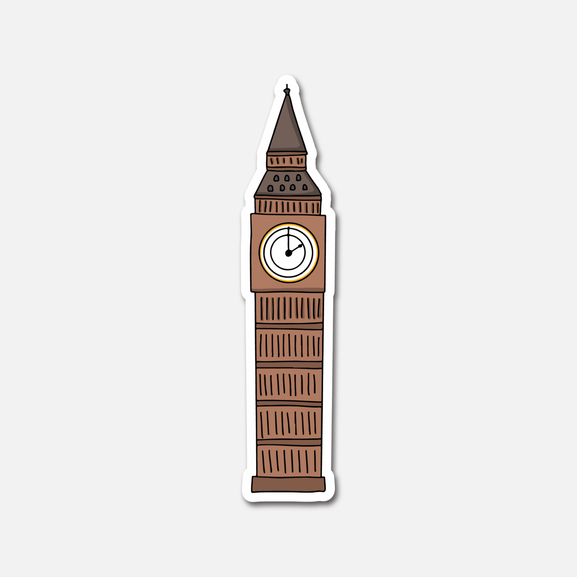 Big Ben Handdrawn London - Travel Sticker - Footnotes Paper