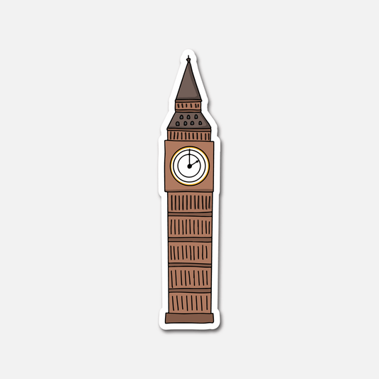 Big Ben Handdrawn London - Travel Sticker - Footnotes Paper