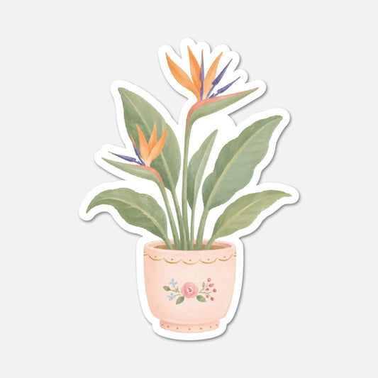 Birds Of Paradise - Cottagecore Sticker - Footnotes Paper