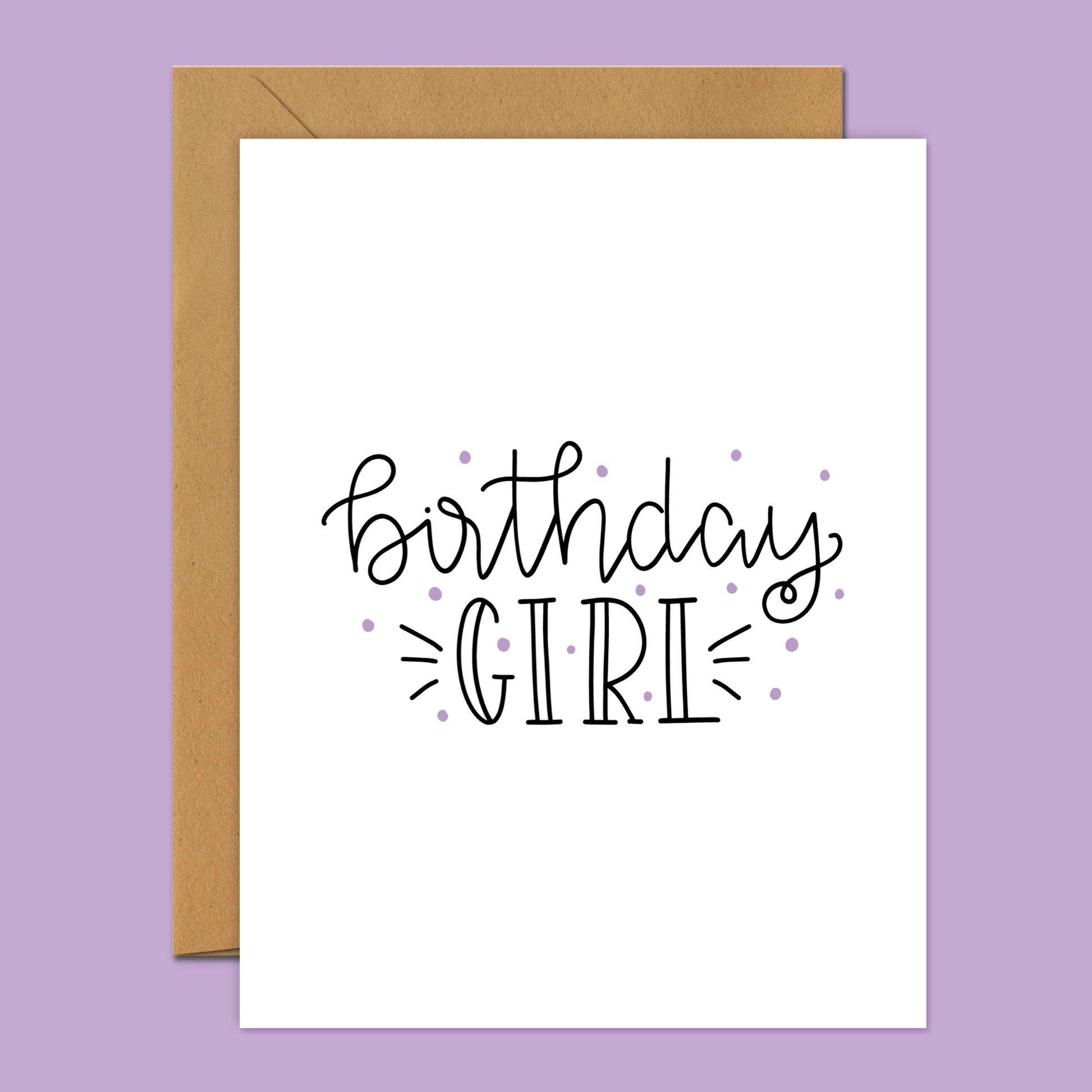 Birthday Girl Lilac - Birthday Card - Footnotes Paper