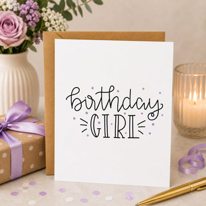 Birthday Girl Lilac - Birthday Card - Footnotes Paper