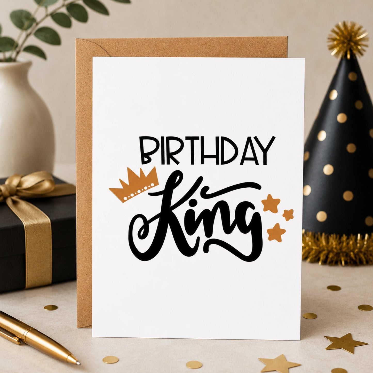 Birthday King - Birthday Card - Footnotes Paper