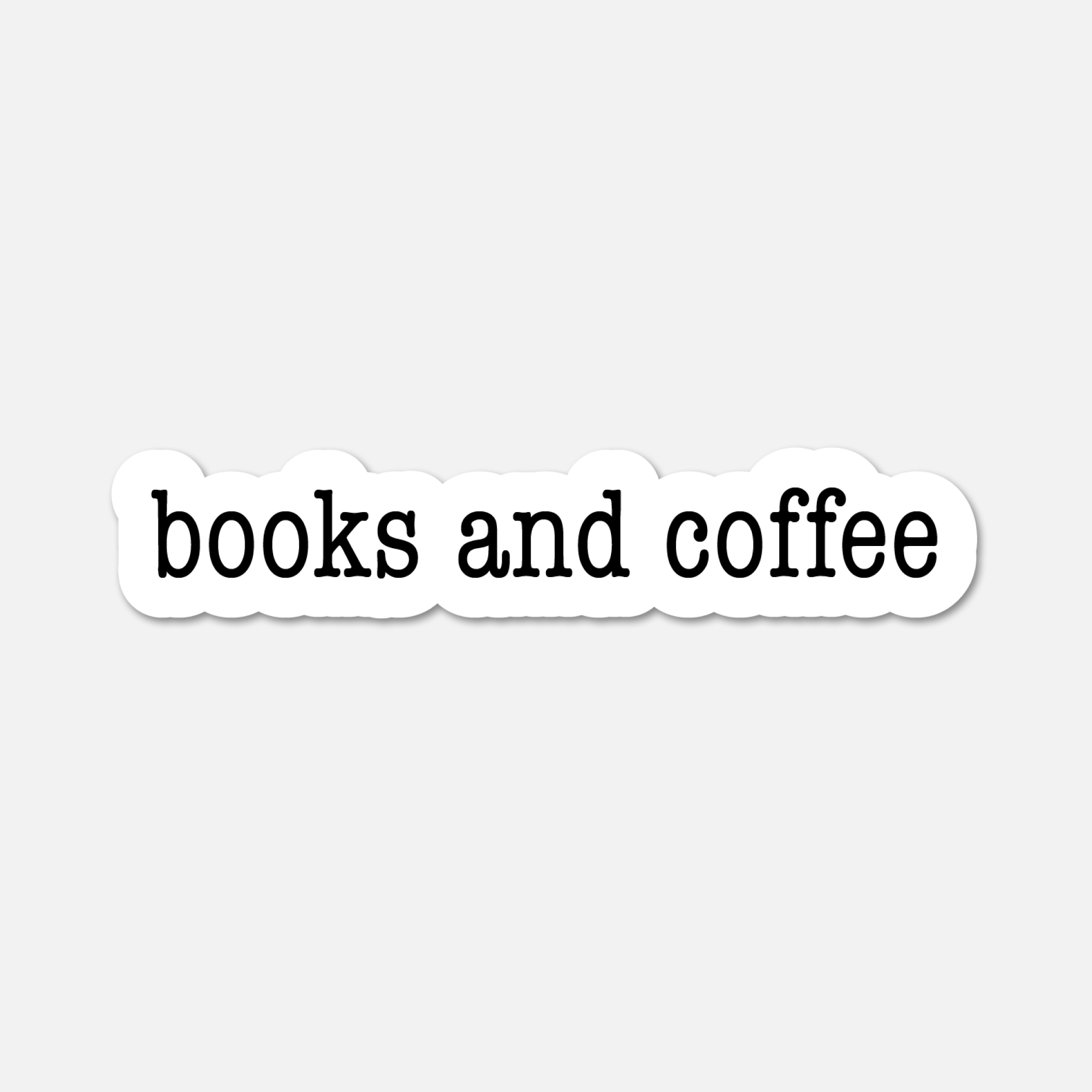 Books and Coffee - Bookish Sticker – Footnotes Paper