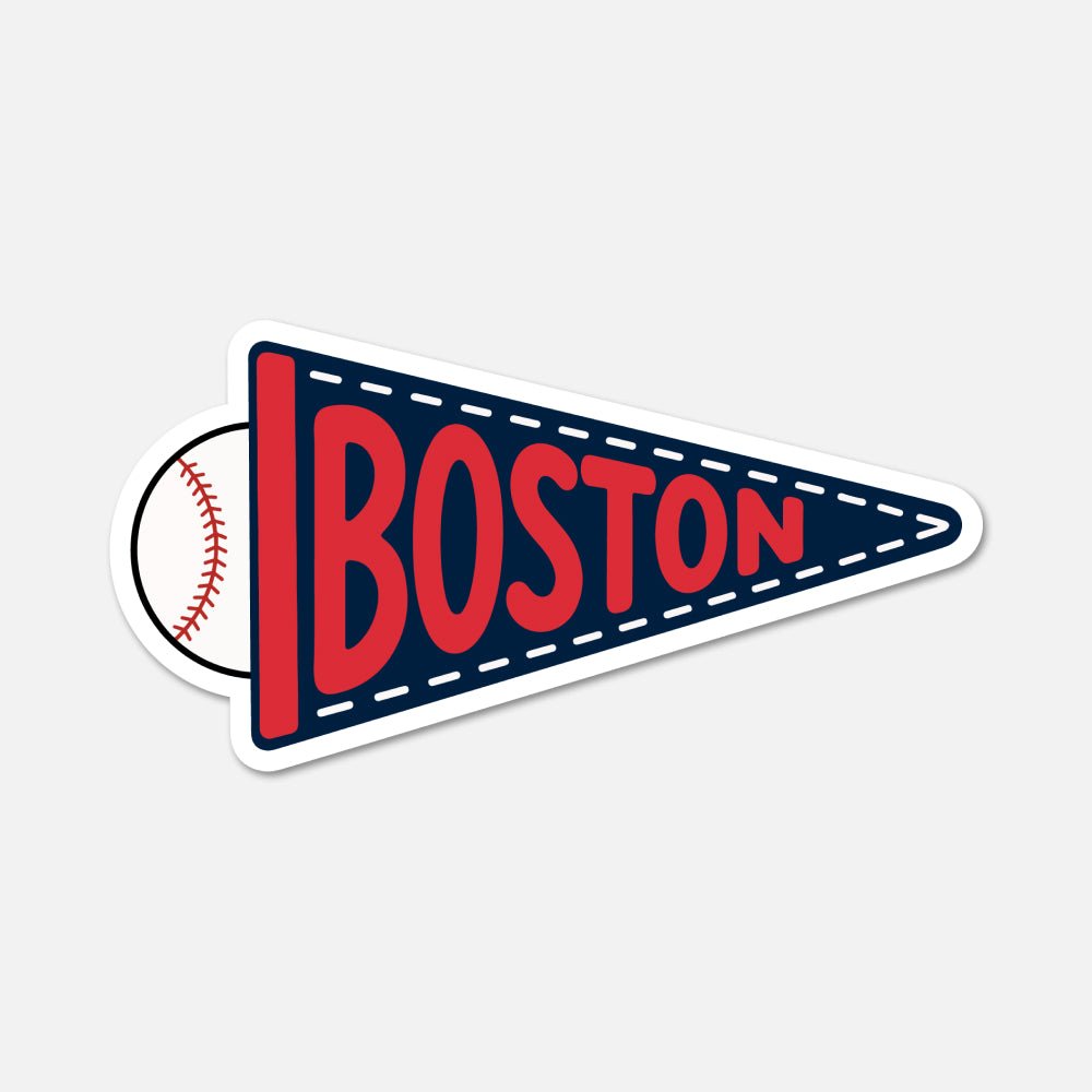 Boston Baseball Pennant - Sports Sticker - Footnotes Paper
