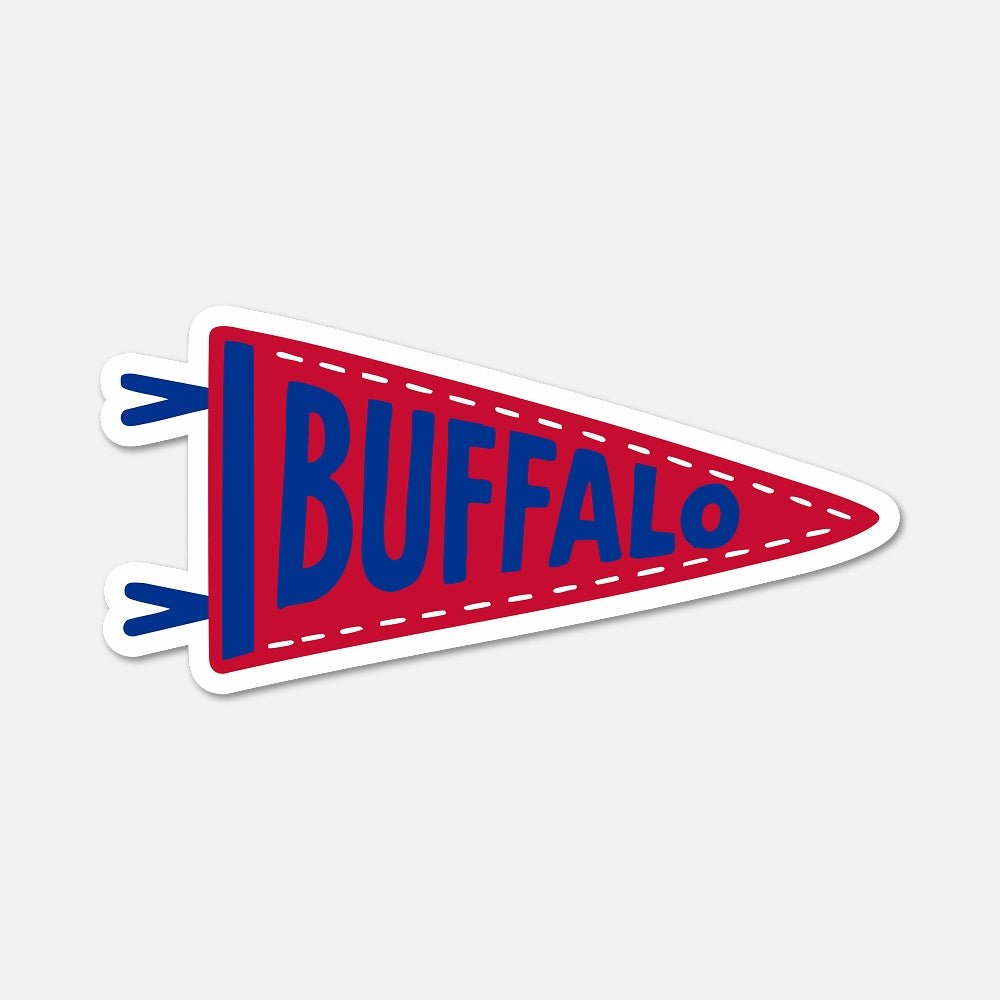 Buffalo Football Pennant Sticker - Footnotes Paper