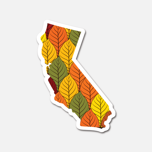 California Autumn Leaves – State Sticker - Footnotes Paper