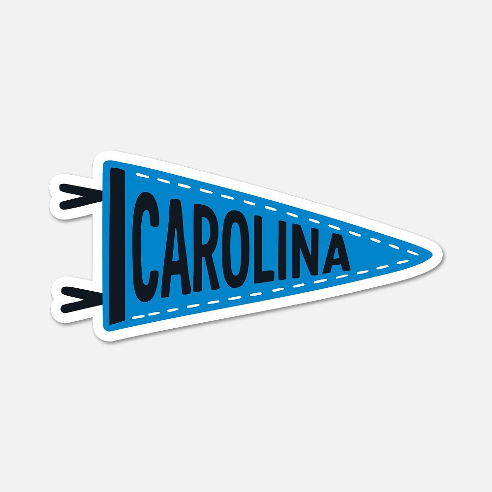 Carolina Football Pennant Sticker - Footnotes Paper