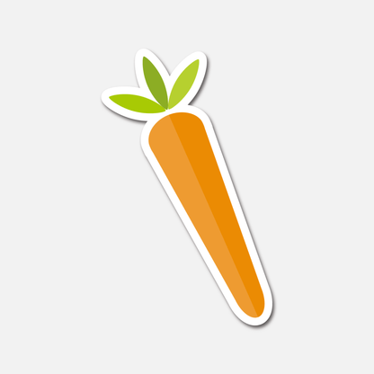 Carrot - Food Sticker - Footnotes Paper