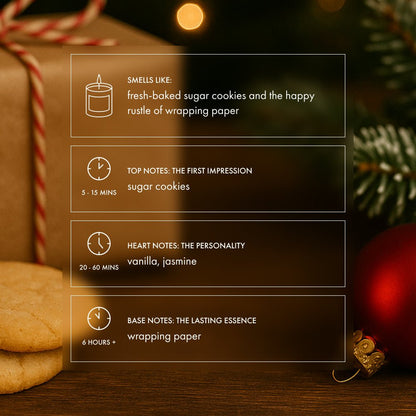 Christmas Morning Candle - Sweet Vanilla - Footnotes Paper