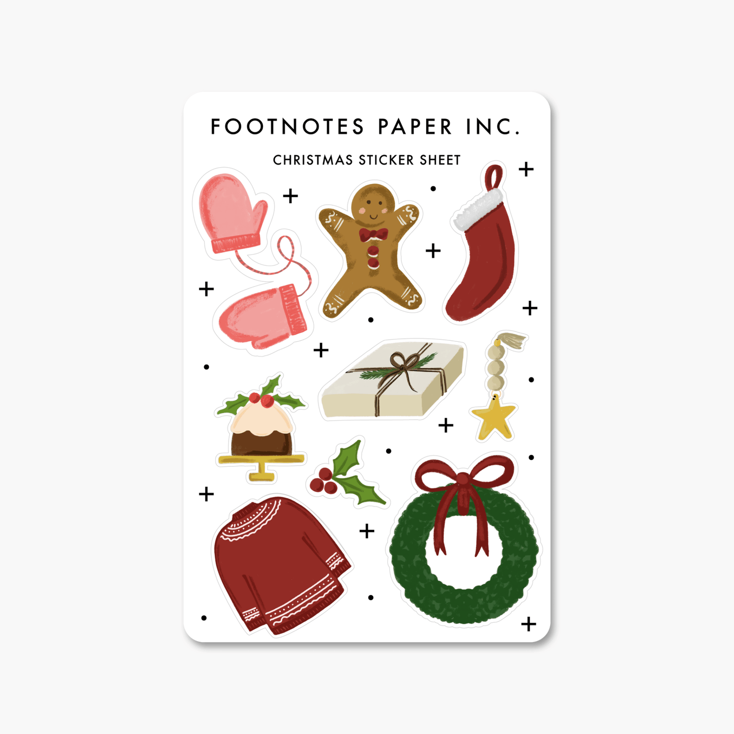 Christmas Sticker Sheet - Footnotes Paper