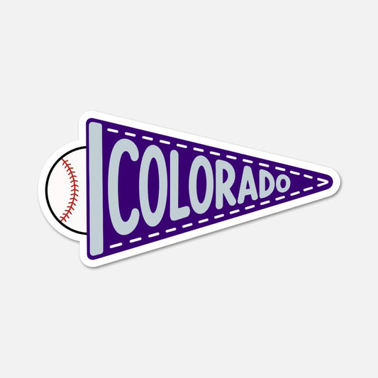 Colorado Baseball Pennant - Sports Sticker - Footnotes Paper