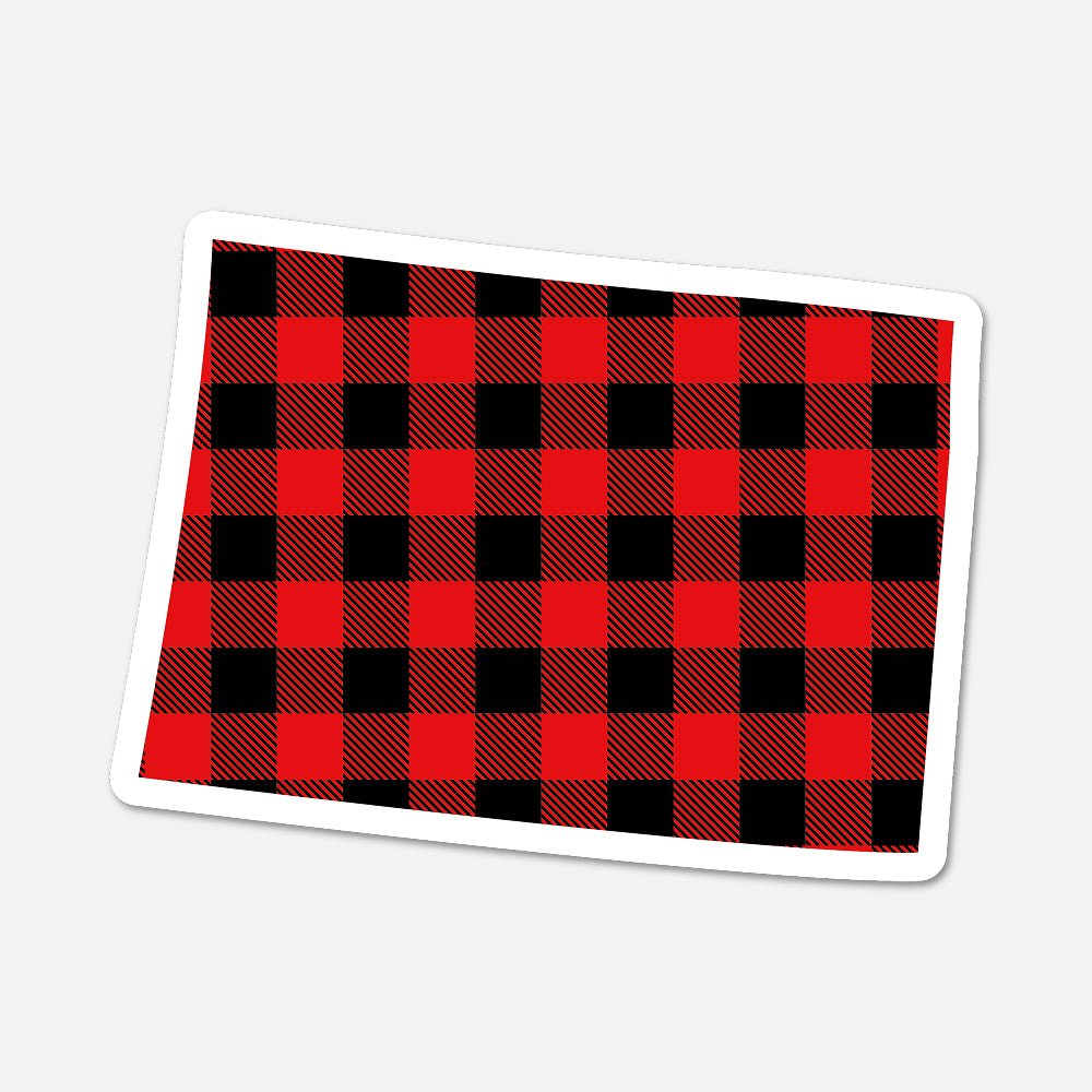 Colorado US State Sticker Buffalo Plaid - Footnotes Paper