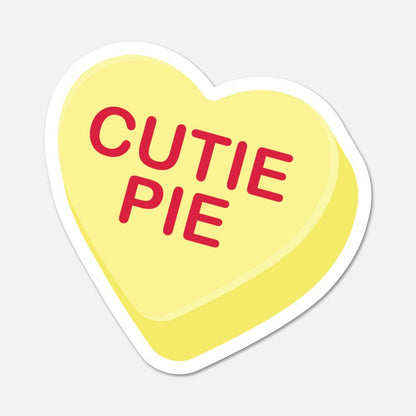 Cutie Pie Candy Heart Sticker - Footnotes Paper