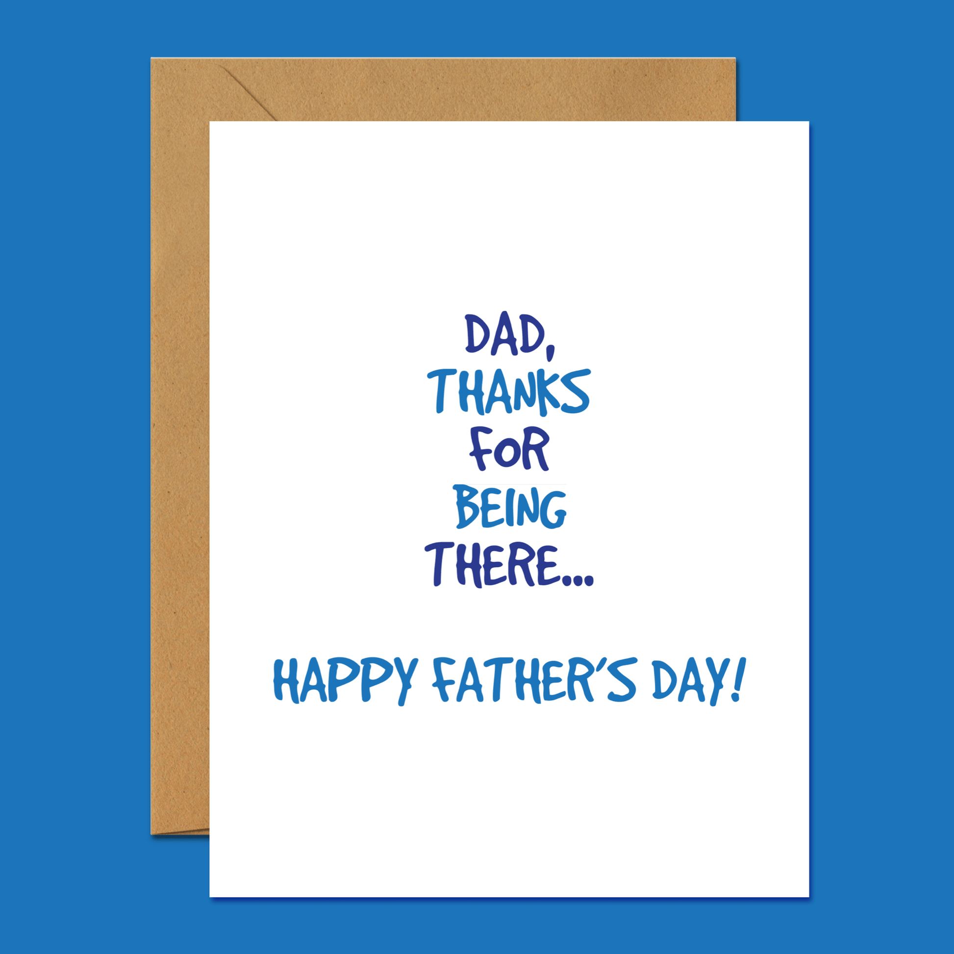 Dad Thanks For Being There - Fathers Day Card - Footnotes Paper