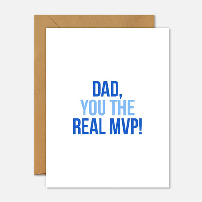 Dad, You The Real MVP - Father's Day Greeting Card - Footnotes Paper