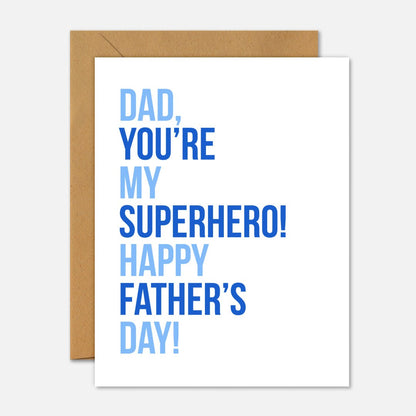 Dad, You're My Superhero Father's Day Greeting Card - Footnotes Paper