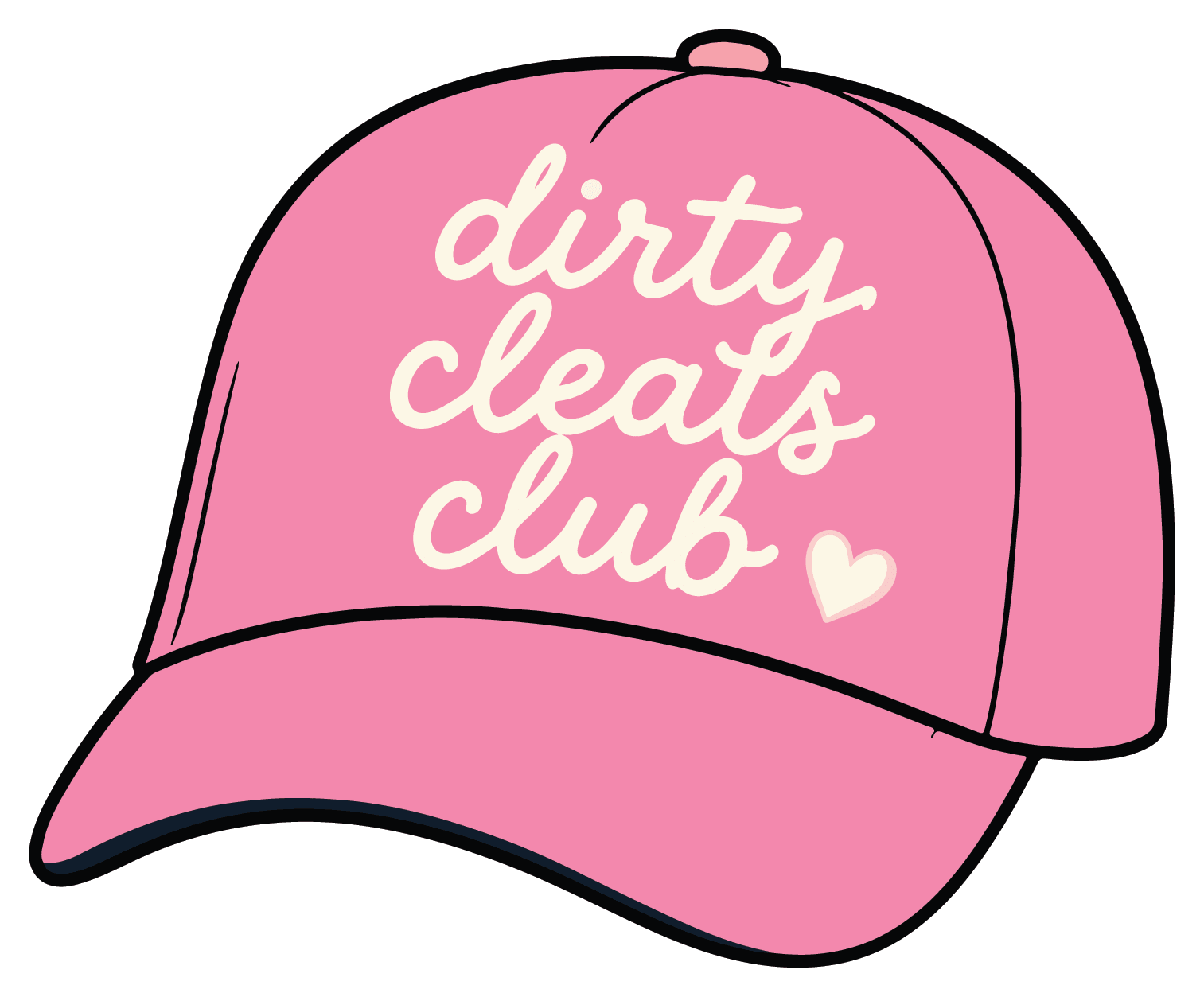 Dirty Cleats Club Hat - Softball Sticker - Footnotes Paper