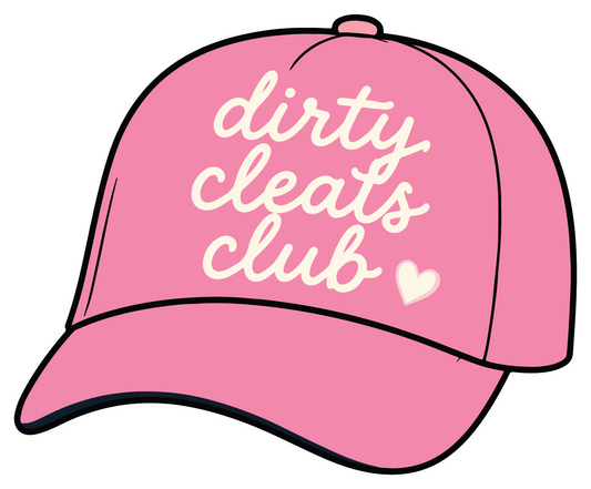 Dirty Cleats Club Hat - Softball Sticker - Footnotes Paper