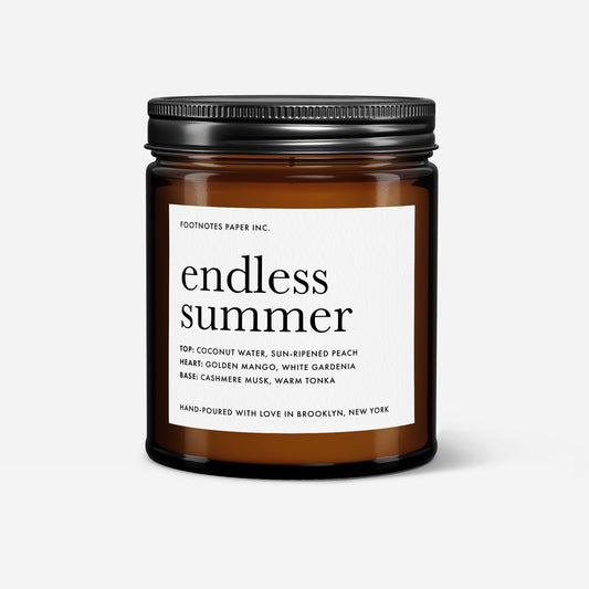Endless Summer Candle | Tropical Fruity Floral Candle - Footnotes Paper