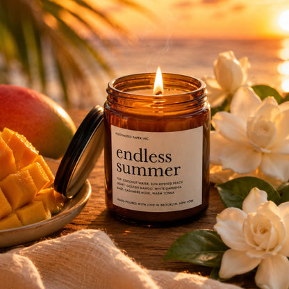 Endless Summer Candle | Tropical Fruity Floral Candle - Footnotes Paper