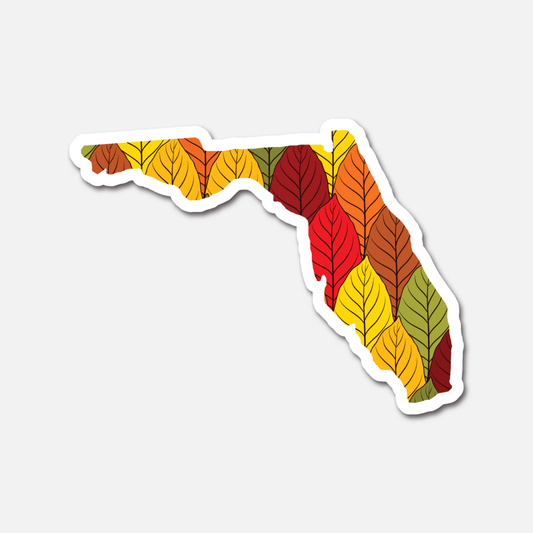Florida Autumn Leaves – State Sticker - Footnotes Paper