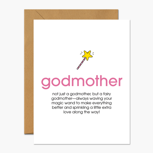Godmother Definition Illustration - Godmother Proposal Card - Footnotes Paper