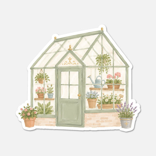 Greenhouse - Cottagecore Sticker - Footnotes Paper