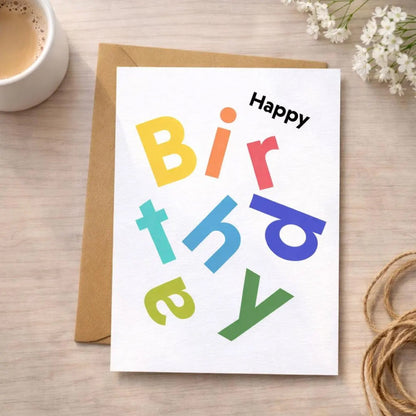 Happy Birthday Scandi - Birthday Card - Footnotes Paper