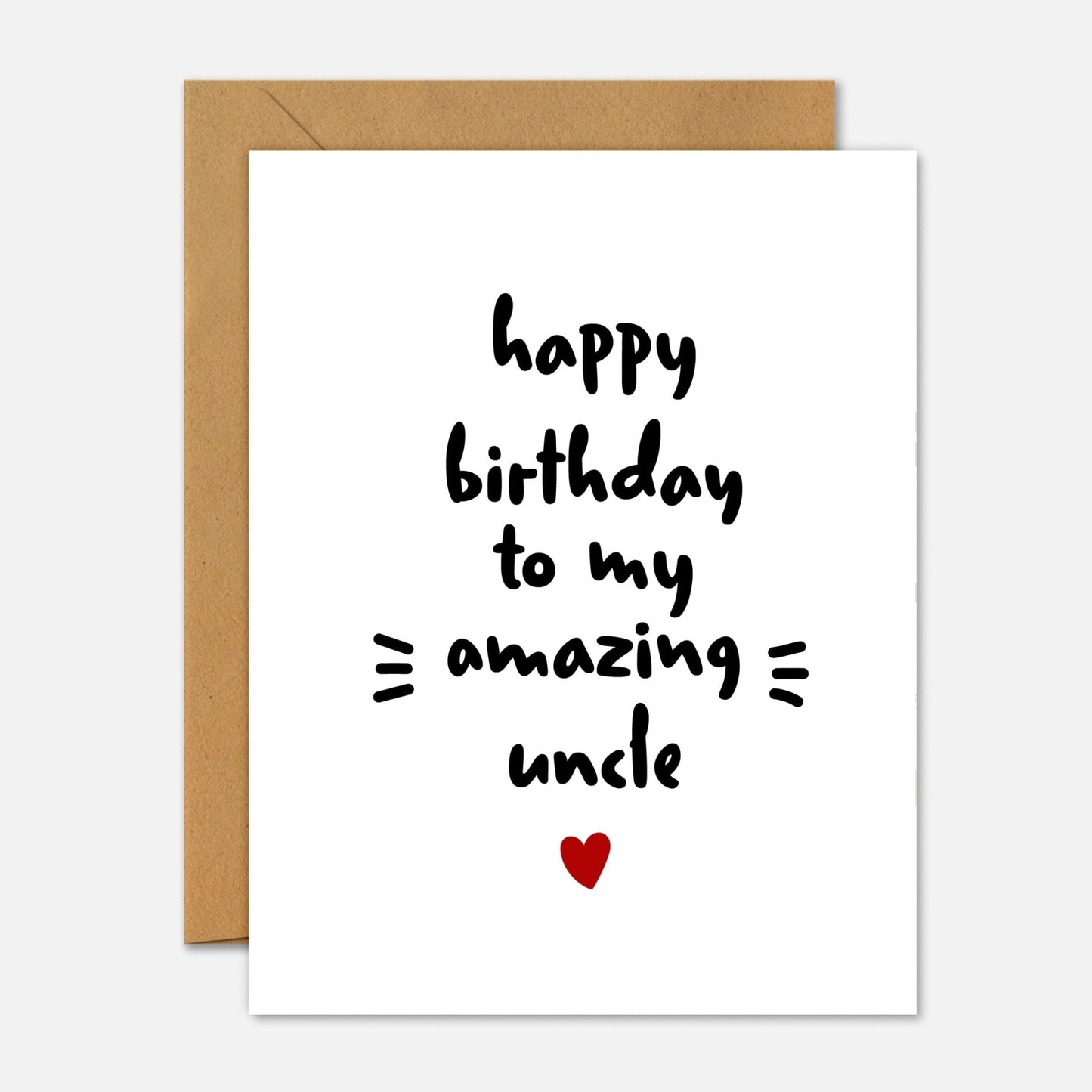 Happy Birthday To My Amazing Uncle Birthday Card - Footnotes Paper